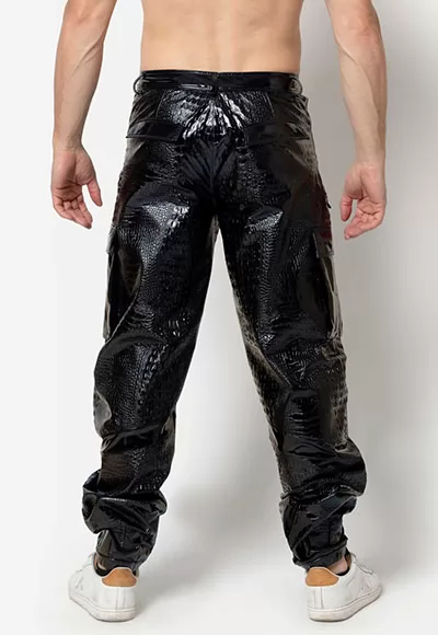 Ragnar pantalon vinyle coupe large
