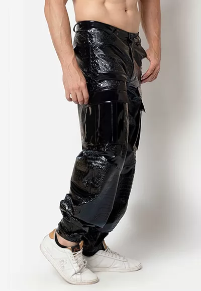Ragnar pantalon vinyle coupe large
