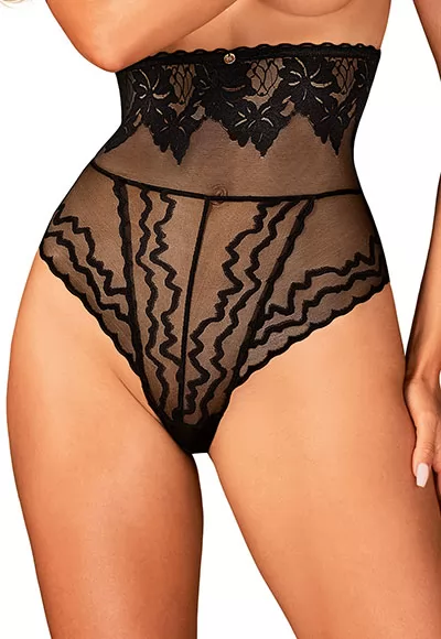 These sensual and feminine panties from the Arienna collection are a perfect proposal for women who like sexy lingerie with a touch of elegance.  The tempting, slightly translucent material perfectly wraps the figure, giving a sense of self-confidence and a whole lot of sex appeal.  The cut above the derriere catches the eye, and the stylish material...