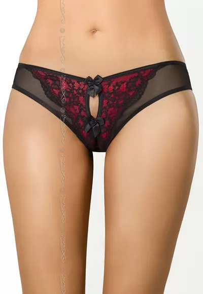Brasiliana tanga Tamarillo Sorbet is an intriguing and expressive proposition, with a bold cut and sensual colors. They open the way to the world of extraordinary sensations, making it more fascinating, pleasant and full of surprises. 1 piece. In set with matching bra and stockings sold separately.