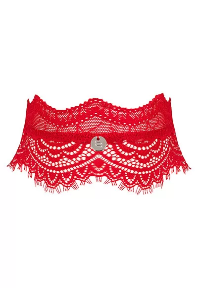 Bergamore red lace Choker