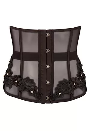 Black belted waist cincher