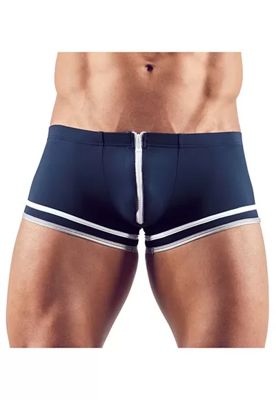 Blue microfibre mens pants sailor look