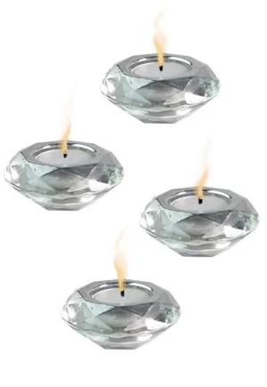 Glass candle holders by 4