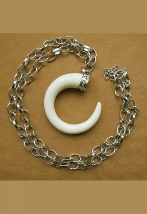 Ivory horn necklace
