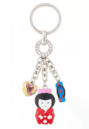 Japanese dolls kokeshi keychain