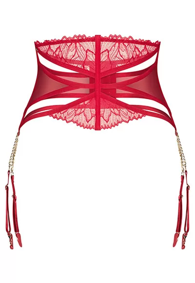 Matildea red garter belt