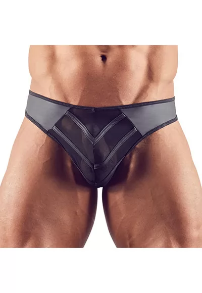 Mens powernet matte material thong