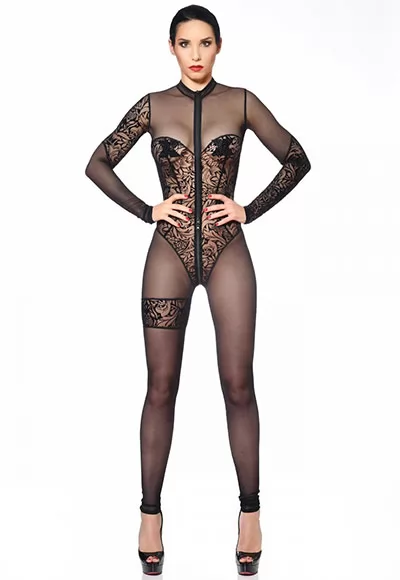The Miria Catsuit perfectly combines two flexible and soft mesh. The tattooed body effect will highlight your body, A real trompe l'oeil giving the illusion of having several tattoos on the body. You will find Patrice Catanzaro's famous three-way zip leaving you free to play with the openings on the chest or between the legs. The mesh design is inspired...