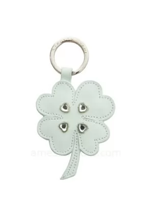 Luck Happiness Clover Keyring. Light green.