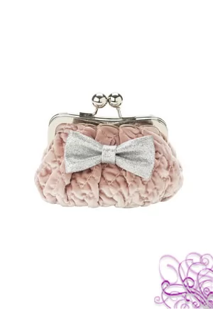 Pink velvet treasure bag 14cm