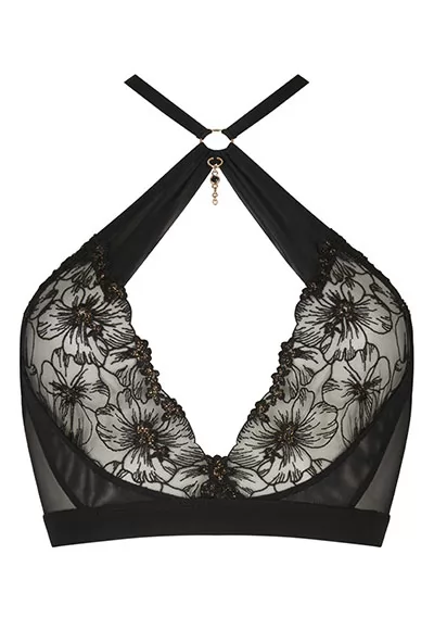 Serena mesh bralette in black color belongs to the SCANDALEUSE collection, by Impudique brand.  Manufactured in French workshops, signed by the renowned Maison Catanzaro, available in size S to 2XL. Brand IMPUDIQUE, Collection Scandaleuse, Reference Isc1sere148 1 piece.  Luxury lingerie born of technical prowess, French know-how, in French workshops,...