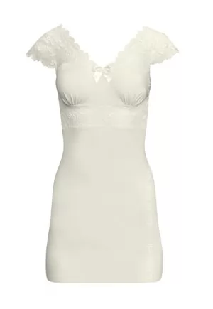 White lace chemise with small sleeves