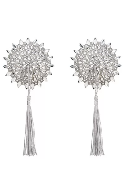 White nipple covers tassel Mistiqua