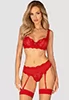 Amor Cherris red lingerie set 3p