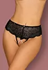 Black crotchless panties Pearlove