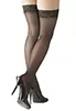 Black hold up stockings seam Cuban heel