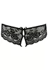 Black lace crotchless panties
