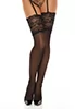 Black stockings with lace garter