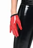Molly red vinyl short gloves