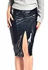 Plume pencil vinyl skirt