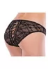 Crotchless lace panty lace up detail