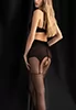 Crotchless tights suspender belt Delight