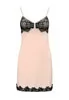 Elegant black lace beige Chemise and thong