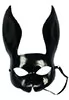 Elf Zhou Black Leather Bunny Mask