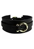 Elf Zhou Omega wrap choker Black Leather