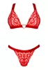 Elianes red Bra and Thong