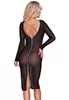 Knee length sheer Dress zip