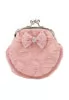 Large makeup bag with rhinestone knot 18cm