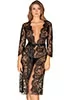 Lashy black Lace robe