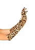 Long leopard glove