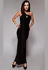 Long sexy black evening dress