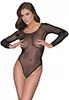 Long sleeve fishnet glitter Bodysuit