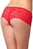 Low cut red lace shorts