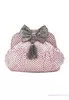 Pink makeup bag polka dots knot 20cm