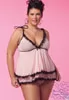 Plus size baby pink Babydoll thong