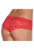 Red lace crotcheless panties