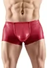 Red shiny boxer shorts for men