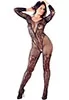 Sensual catsuit with body lace patterns