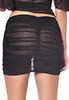 Sheer black mesh mini skirt Turquoise