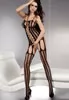 Striped suspender tights Bodystockings