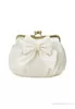 Toilet bag ivory lace bow 21cm