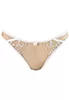 Transparent tulle white beige Thong