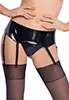 Vinyl garter belt with 6 straps