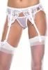 White lace garter belt