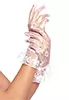 Short lace and collar gloves